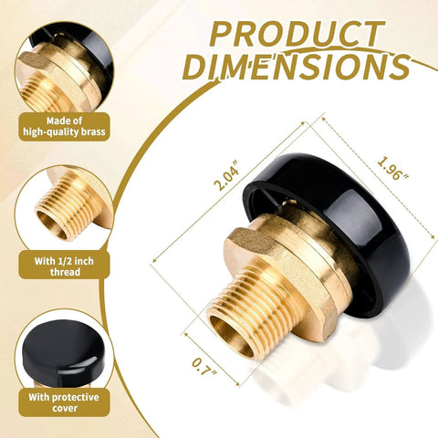 NBPLUS brass vacuum relief valve, 1/2 in low-profile vac breaker for Watts LFN36-M1