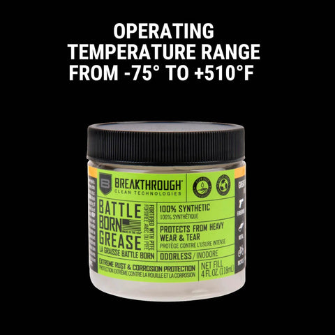 High Performance Gun Grease With PTFE For Firearms Lube, Rust And Corrosion Protection For Rifles And Handguns, 4 Oz Jar