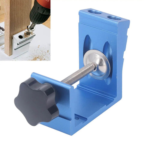 46 Piece Pocket Dowel Hole Jig Kit With Aluminum Alloy Guides for precise joint angles and hidden fastener drilling
