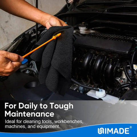 Bulk 50 Pack Microfiber Cleaning Cloths 11.5 By 11.5 Inches Lint Free Reusable Towels cleaning a car engine