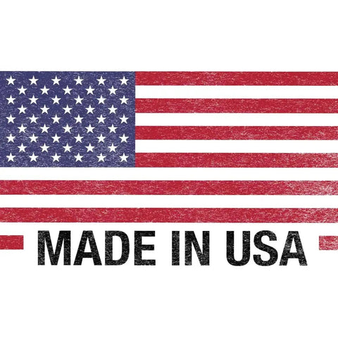 American flag with text 'MADE IN USA' below