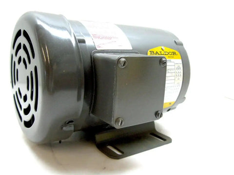 General Purpose 3-Phase Electric Motor Single Unit 3/4 HP 1,725 RPM TEFC, side view showing frame and mounting base