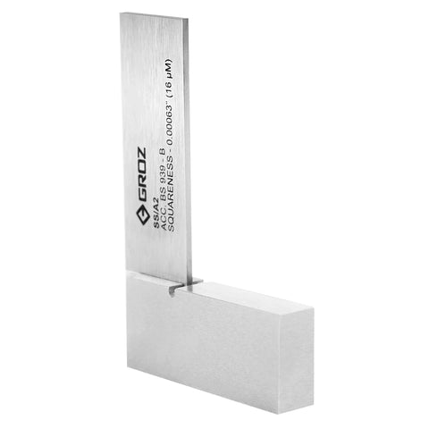 2 Inch Precision Steel Square For Accurate Right Angles In Woodworking And Machining With 16 Micron Squareness And Finely Ground Edges, Pro Grade For Carpentry Metalworking And DIY Projects In The Workshop Groz 01000