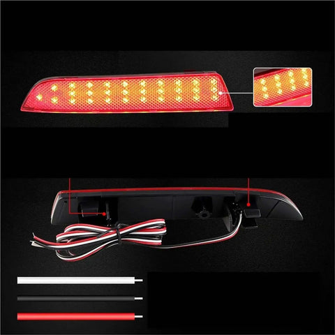 Mercedes W447 Vito Box 2014-2019 LED Tail Light 2 Pack Red Lens Reflector Brake Signal Fog Driving Lamps for Enhanced Visibility