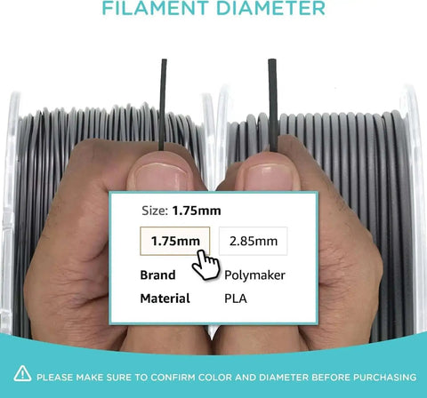 Hands holding Durable 1.75mm ABS 3D Printer Filament In Black 1kg Heat Resistant For Functional Parts Built To Last