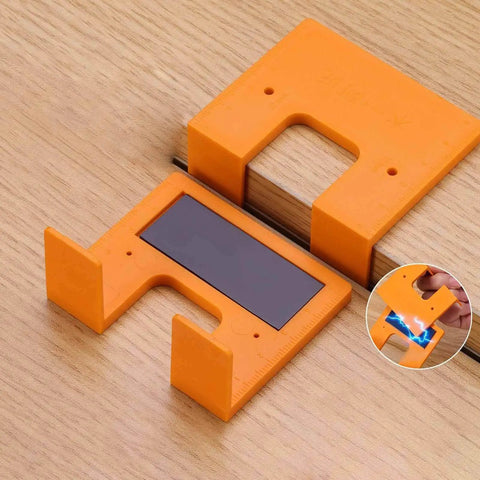 Magnetic Hinge Jig With Precise Adjustable Clamps For Cabinet Doors Panels Drawers And Deck Installations No Drill Quick Mounting Tool