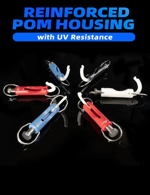 Upgraded Zirconia Outrigger Release Clips With UV Resistant POM Housing For Saltwater Trolling And Angling, BlueWing Two Pack