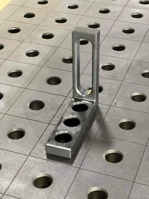 Beefy Five Eighth Inch 16mm Clamping Square For Welding Fixture Tables Two Pack Rock Solid Alloy Steel 90 Degree Positioning Block