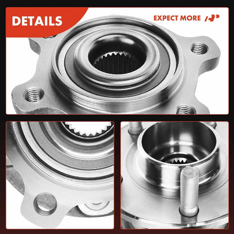 Two Rear Wheel Bearing And Hub Assembly For Ford Escape 2013 2019 And Lincoln MKC 2015 2019 AWD Only With 5 Lug Heavy Duty Set Direct Fit Replacement