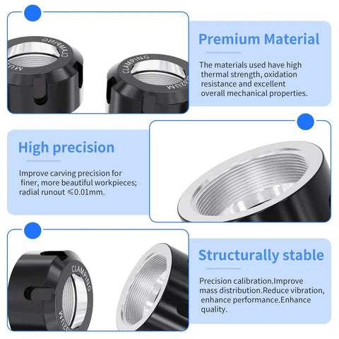 ER25 UM M32 Thread Collet Nut With Spring Clamping Nut For CNC Milling Lathe Engraving Tools, premium material, high precision, stable