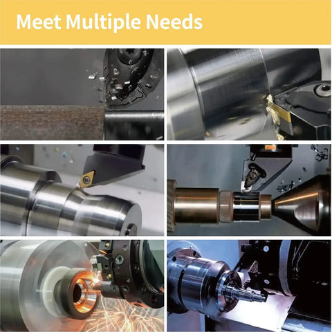 Quarter Inch Indexable Turning Tool Set With TCMT Carbide Inserts, Five Pieces in metal lathe use for precision turning