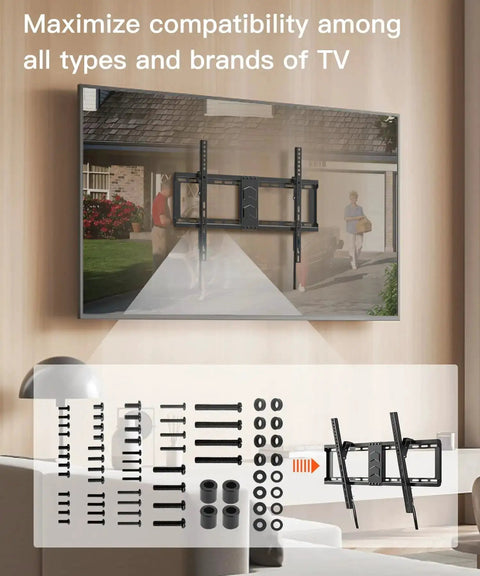 All In One TV Wall Mount Hardware Kit With Box M4 M5 M6 M8 Screws Washers Spacers for VESA Mounting Replacement Set displayed