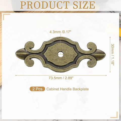 Old School Bronze Cabinet Back Plates Set Of Four Two And Seven Eighths Inch Zinc Alloy Drawer Back Plates With One Hole For Wardrobes Cupboards Closets And Dressers