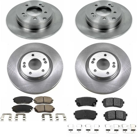 PowerStop front and rear brake kit with ceramic pads and rotors for Hyundai Sonata 2016–19 / Kia Optima 2016–20