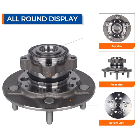 Front Wheel Hub Bearing Assembly 515153 For Ford Transit 150 250 350 350 HD Vans 2015-2019 Easy Install, Top View
