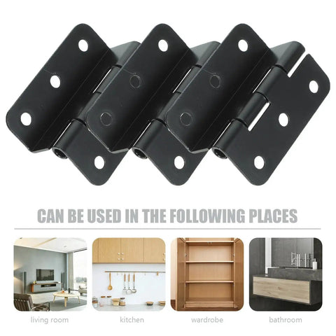 Heavy Duty Iron Cabinet Hinges 10 Piece Pack for Doors and Cabinets, Rust Resistant Box Hinges Replacements for Home Furniture