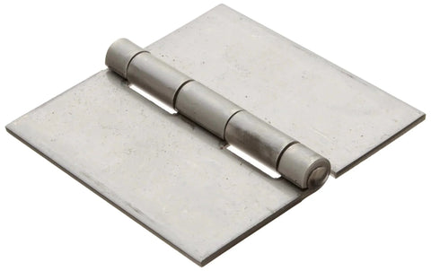 304 Stainless Steel Surface Mount Butt Hinge Without Hole 4 Inch Length 4 Inch Open Width 0.120 Inch Leaf Thickness One Quarter Inch Pin Diameter Non Removable Pin 2B Mill Finish Pack 1 Ideal For Cabinets And Doors Use