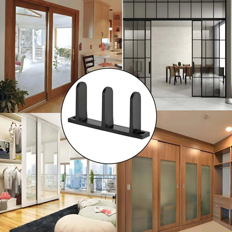 4 Pack Floor Mount Sliding Door Guides With Screws For 1 3 8 Inch Thick Doors, Bottom Track Guides For Barn Doors