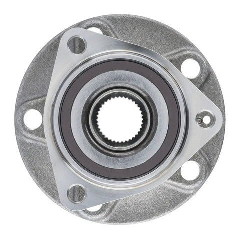 Front view of Pair Front Wheel Bearing Hubs Assembly For 2015-2020 Volkswagen Golf, 2019-2023 Jetta, 5 Lug 3-Bolt Flange Kit