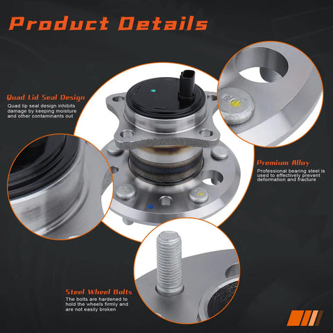 Close-up of Rear Wheel Hub Bearing Assembly Driver Left Side For Lexus ES300 ES330 ES350 And Toyota Avalon Camry Highlander Solara ABS