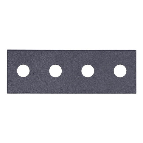 Rock Solid Carbon Steel Barn Door Track Connector Plate For Sliding Doors 8x2.7cm Easy Install Hardware Kit shown flat