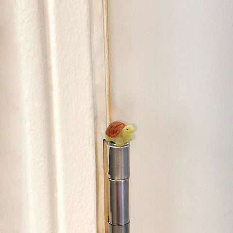 Installed Cute Tortoise Hinge Heads Decorative Topper Set Of Six For Doors And Metal Surfaces Tiny Magnetic Turtle Head Ornaments