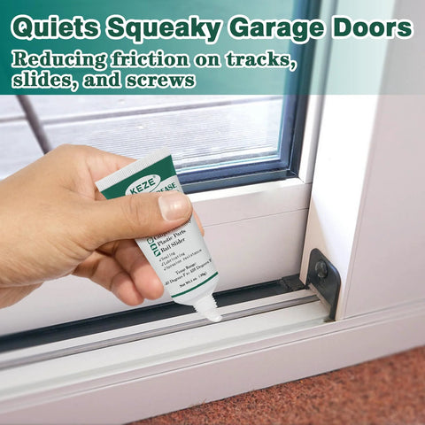 KEZE 92003 silicone grease with PTFE applied to sliding window track