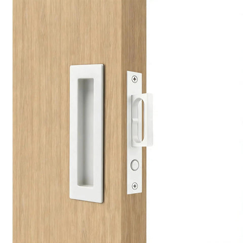 304 Stainless Steel Pocket Door Handles And Edge Pull Kit For Recessed Sliding Doors Non Locking Hardware With Flush Finger Pulls