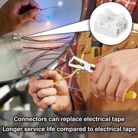 Push In Wire Connectors Kit 2A 250V No Fuss Quick Snap In Electrical Connectors 2 Pin 3 Pin Insulated flame retardant used