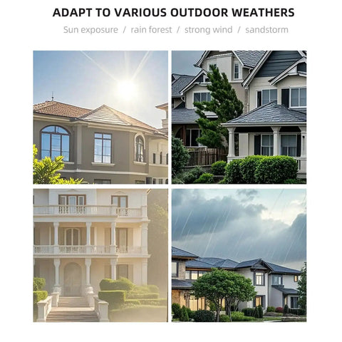 Sun Powered Doorbell Rain Cover No Fuss Shield With Transparent ABS Plastic Weatherproof for Standard Doorbells in outdoor conditions.