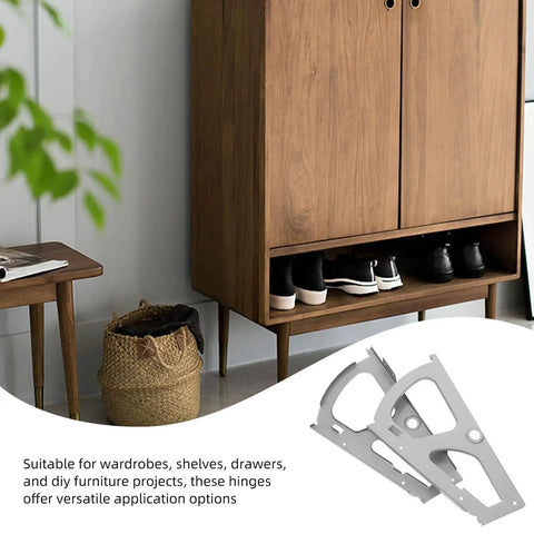 Heavy Duty Stainless Steel Shoe Cabinet Hinges With High Load Capacity Flip Plate Frames for home cabinets wardrobes and DIY projects