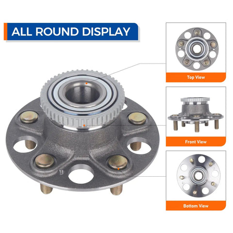 Rear Wheel Hub and Bearing Assembly For 1999 Through 2003 Acura TL And 1998 Through 2002 Honda Accord V6 Models Rear Disc Compatible OEM Grade Replacement