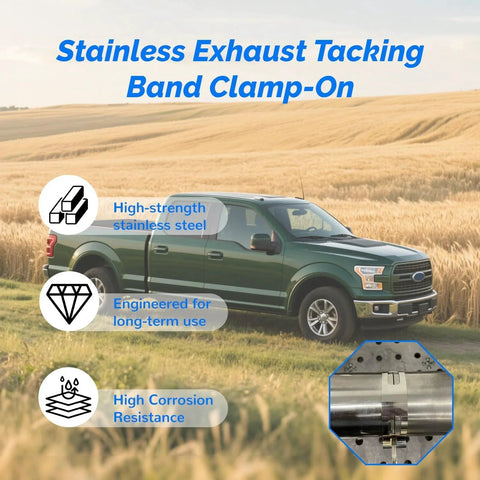 3 Inch Exhaust Tacking Band Clamp On For Welding And Fabrication Stainless Steel One Piece Universal Fit Corrosion Resistant