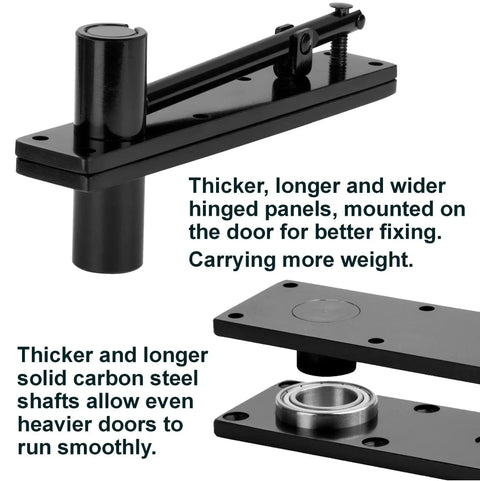 Beefy Hidden Door Hinge Heavy Duty 870 Lbs Load Bearing With Thick Solid Steel Frame 360 Degree Swivel Pivot For Large Secret Doors
