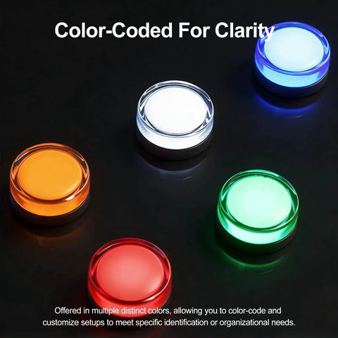 Assorted colored LED indicator lights for Industrial 22mm LED Indicator Light 220V AC Pilot Signal Lamp for Machinery Control Circuits, top view