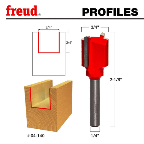 Three Quarter Inch Double Flute Straight Router Bit With One Quarter Inch Shank, Two Cutter Carbide Hi Density for woodworking