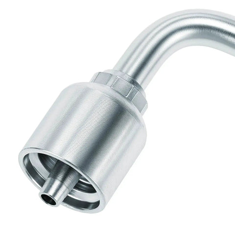 10 Pack One Quarter Inch Hydraulic Fittings Kit With One Quarter Inch JIC 37 Degree Female 90 Degree Swivel End Permanent Crimp Fittings