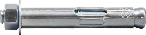 Hex Head Sleeve Anchor 1/2 Inch By 3 Inch Zinc Plated from 12 Pack, Expansion Type Fastener For Concrete And Masonry Use, side view.