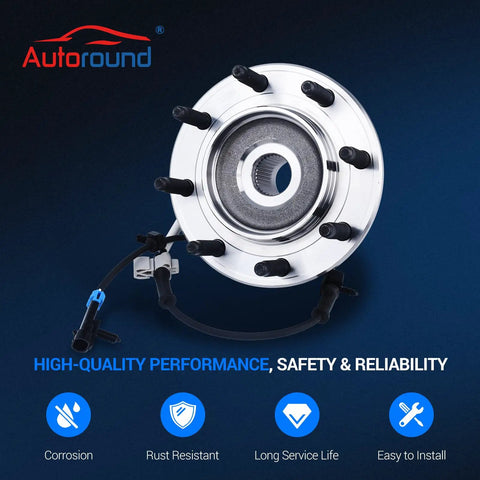 Front Wheel Bearing And Hub Assembly For 2001 To 2007 Chevy Silverado 1500 HD 3500 Avalanche Suburban 2500 And GMC Sierra 1500HD