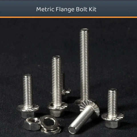 M6 Flange Hex Bolts Assortment Kit 180 Pieces Carbon Steel Metric Flange Head Fasteners With Nuts 12mm To 45mm Lengths
