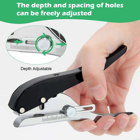 Heavy Duty Three Eighths Inch Single Hole Punch For Paper Crafts Portable Ten mm Circle Hole Puncher With scale guide