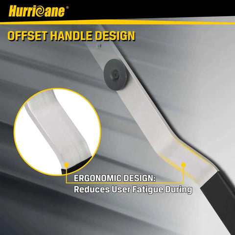 Heavy Duty Aluminum Duct Stretcher Tool For HVAC Sheet Metal Ductwork Installation, Offset PVC Handle, ergonomic grip detail