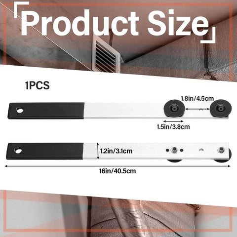 Pro Grade Duct Stretcher Tool With Straight Body Design 16 Inch Metal Sheet Duct Stretcher dimensions displayed for size reference