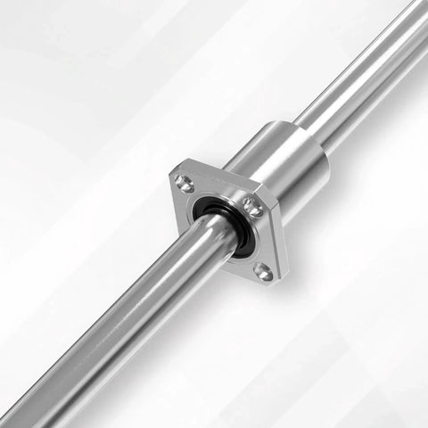 4 Pack LMK10UU Square Flange Linear Ball Bearing Set With Double Seal, 10mm ID, 19mm OD, 29mm Length For Smooth CNC, close-up view