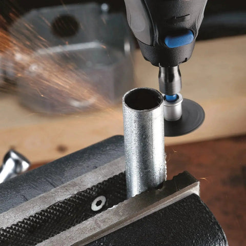 EZ Lock Starter Kit For Rotary Tools With 5 Fiberglass Reinforced Cut Off Wheels And EZ402 Mandrel Included cutting metal pipe