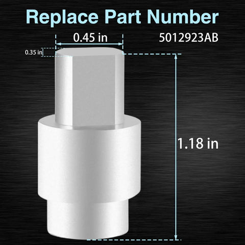 Beefed-Up Aluminum Alloy Temperature Door Servo Coupling For Dodge Ram 1500 1999-2001 and Ram 2500 3500 1999-2002 Replace 05012923AB 5012923AB with dimensions.