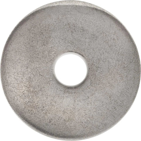 Stainless steel fender washer, 3/16 in hole and 1 in outer diameter.