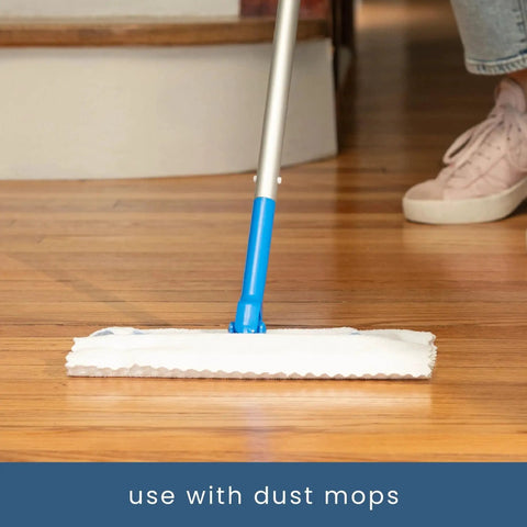 50 Pack Microfiber Cleaning Cloths 11.8x11.8 White 190gsm For Home And Auto used with dust mop on wooden floor