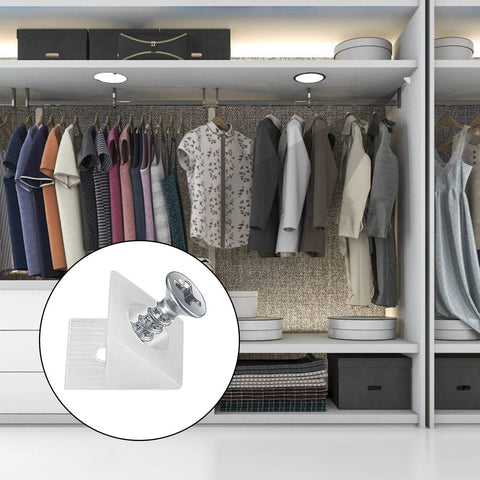 120 Pcs Drawer Bottom Support Brackets With Screws Plastic Drawer Wedges And Corner Brackets Repair Kit in wardrobe
