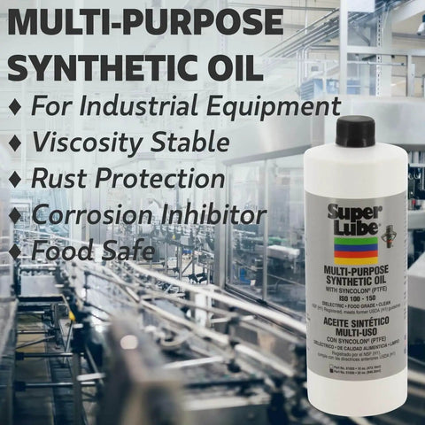 Multi Purpose Lightweight Synthetic Oil ISO 68 Hydraulic Grade 4 Oz Bottle For All Purpose Machinery Lubrication With Rust Prevention Corrosion Protection Stable Viscosity And Oxidation Resistance NSF Certified Food Grade And Clean In Cold Temps